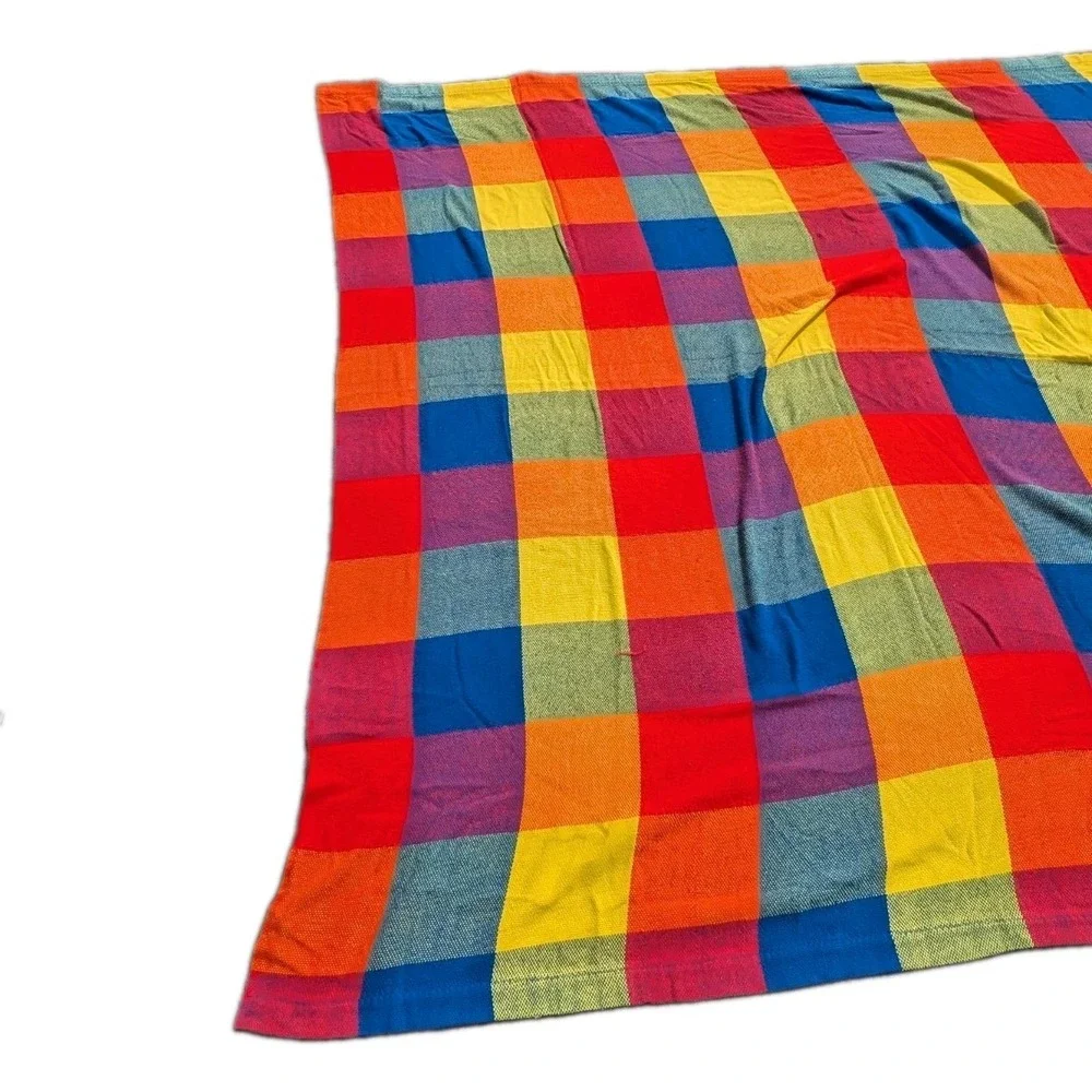 Vintage Tennessee Woolen Mills 100% Acrylic Plaid Blanket Throw 85